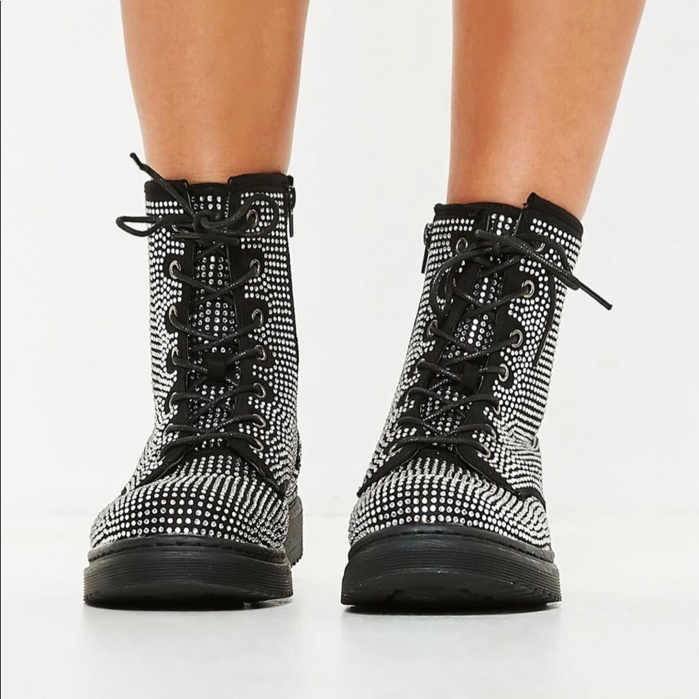 Black Ankle/Combat Boots - Picture 3 of 7